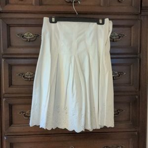 Cotton eyelet skirt